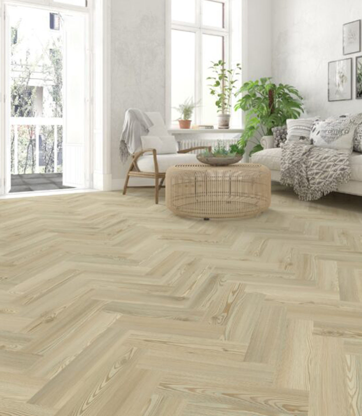 XpertPro Glue Down Herringbone Nordic Pine 15583 95x380mm (2,6 m²/pk)
